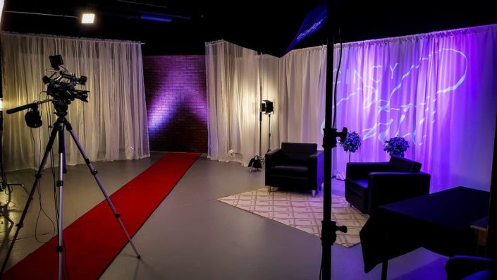 A behind the scenes look at the set up for a Live Streamed Fashion Show at Valere Studios | Video Studio for Rent | Cincinnati, OH