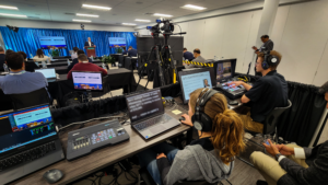 Behind the scenes of the AV Booth for live and hybrid events