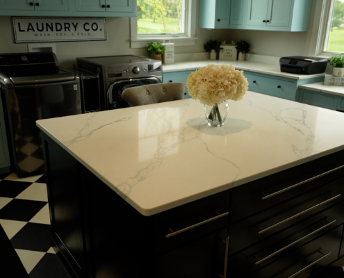 Granite example from Valere Studios video production with a remodeling company in Cincinnati