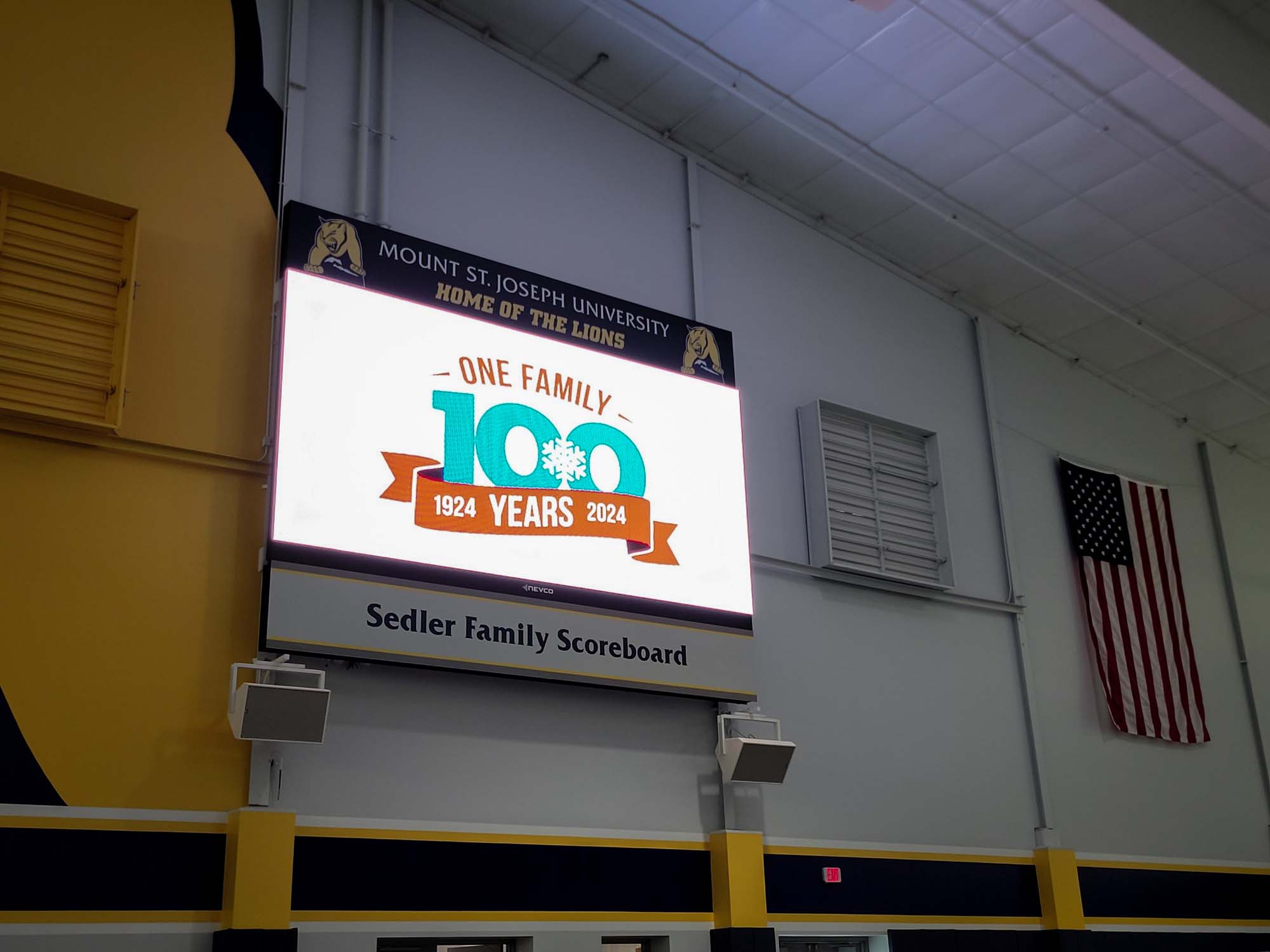 Image of the scoreboard for the Home City Ice Day event.
